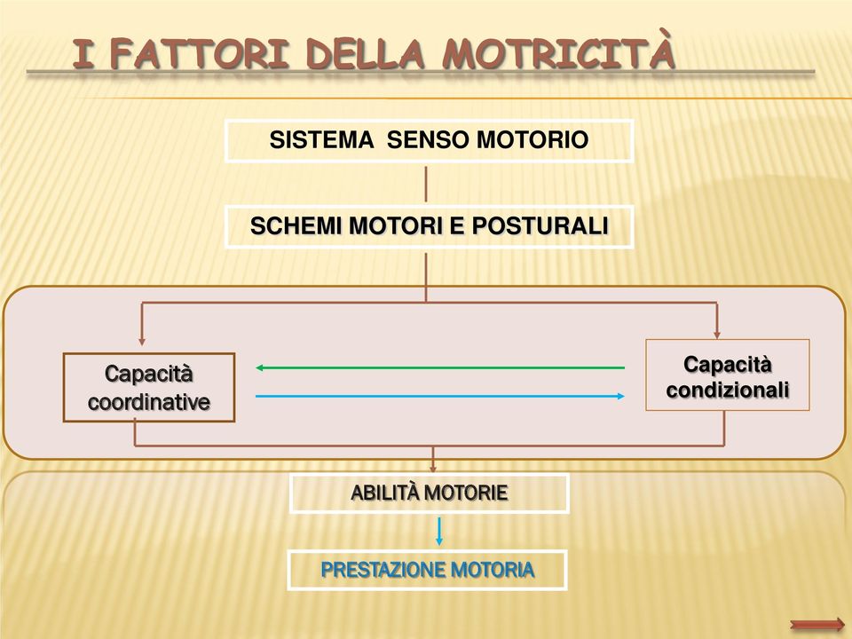 POSTURALI Capacità coordinative