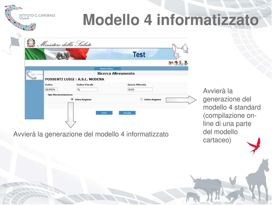 Avvierà la generazione del modello 4