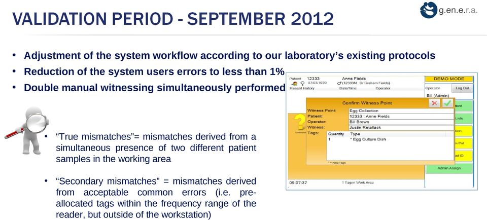 simultaneous presence of two different patient samples in the working area Secondary mismatches = mismatches derived