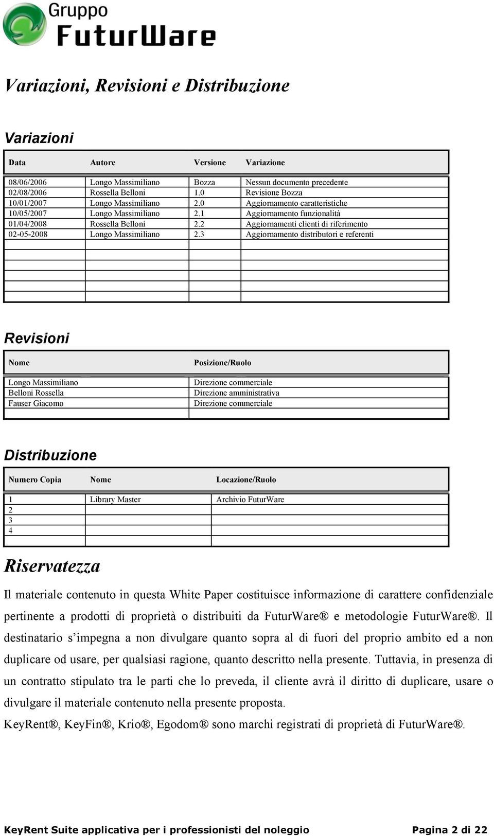 2 Aggiornamenti clienti di riferimento 02-05-2008 Longo Massimiliano 2.