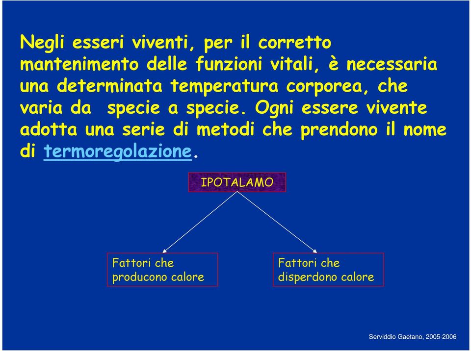 Ogni essere vivente adotta una serie di metodi che prendono il nome di