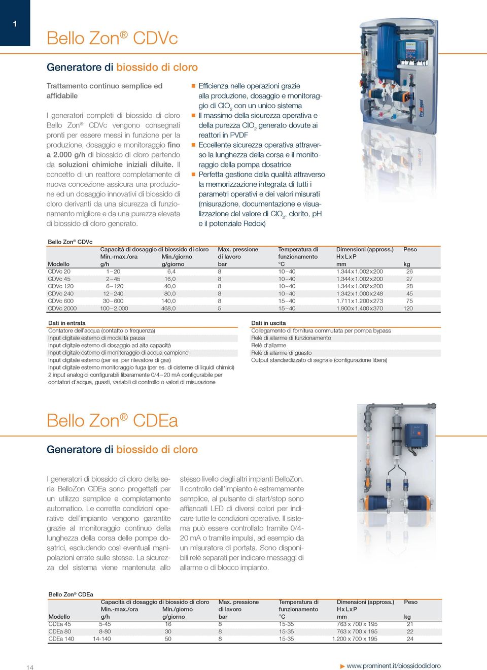 Il concetto di un reattore completamente di nuova concezione assicura una produzione ed un dosaggio innovativi di biossido di cloro derivanti da una sicurezza di funzionamento migliore e da una