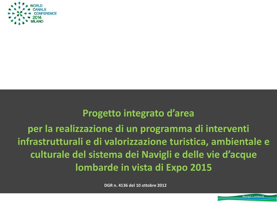 ambientale e culturale del sistema dei Navigli e delle vie d