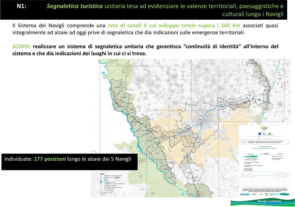 segnaletica che dia indicazioni sulle emergenze territoriali.