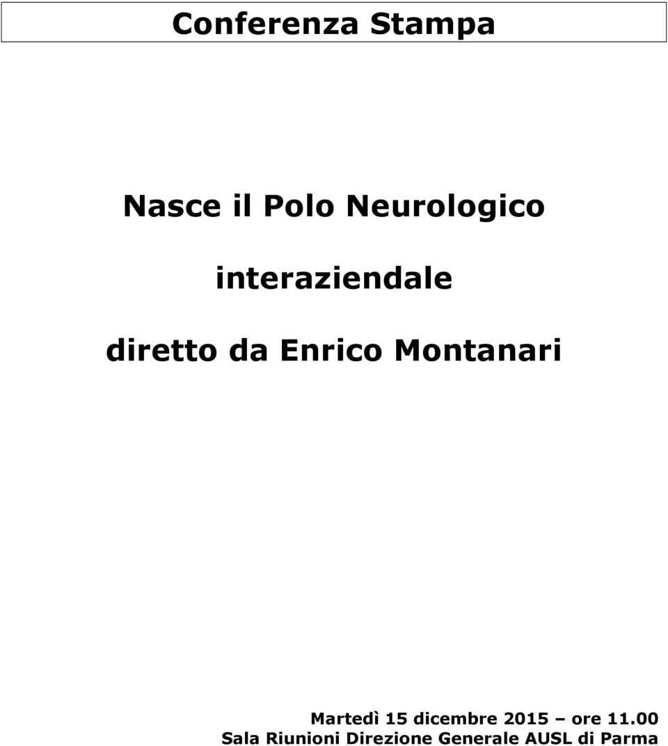 Enrico Montanari Martedì 15 dicembre 2015