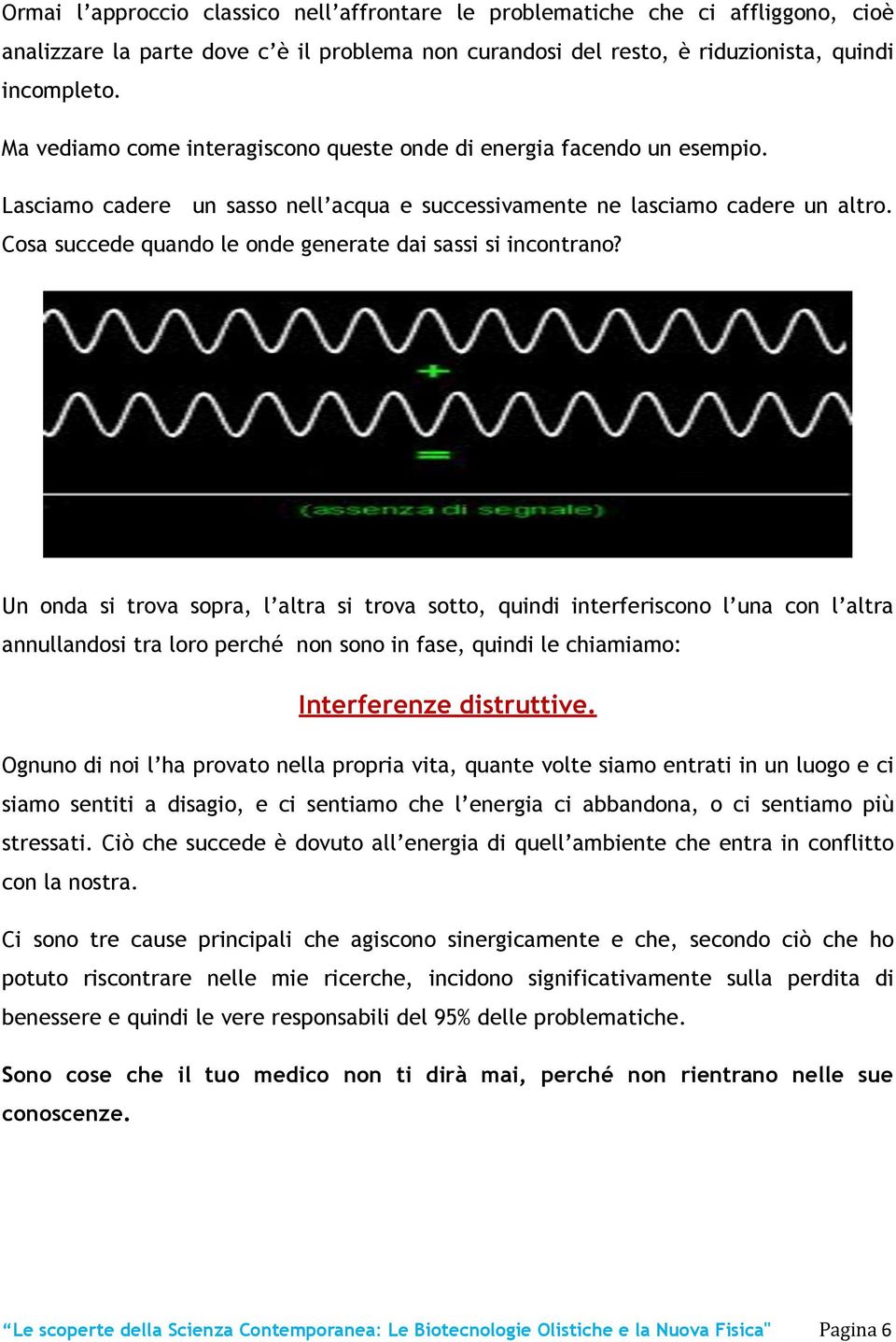 Cosa succede quando le onde generate dai sassi si incontrano?