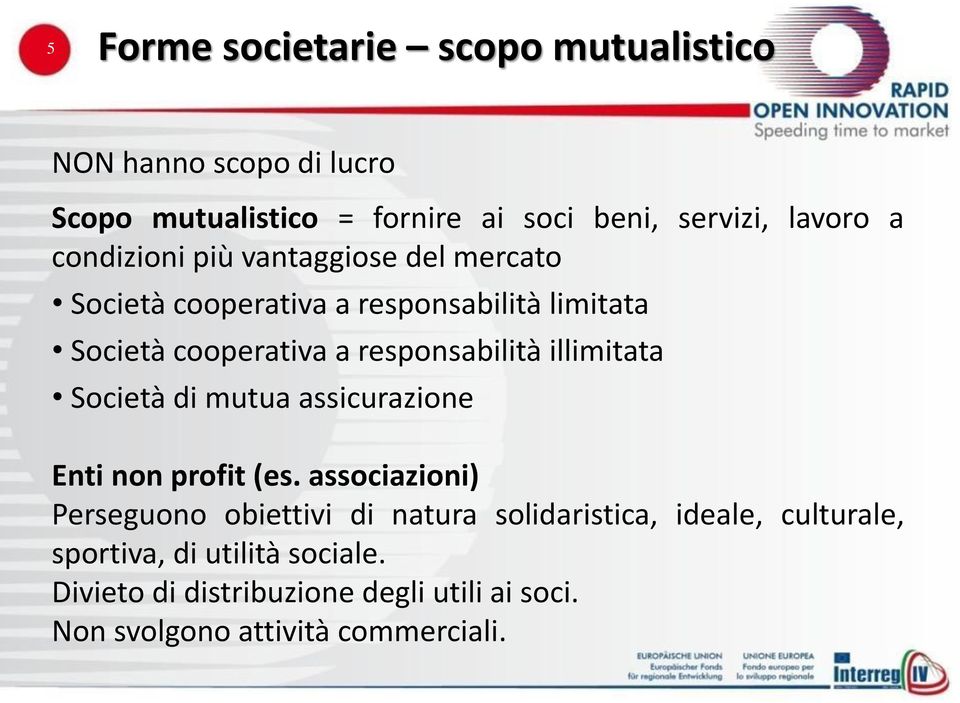 illimitata Società di mutua assicurazione Enti non profit (es.