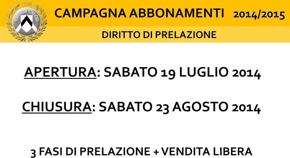 2014 CHIUSURA: SABATO 23