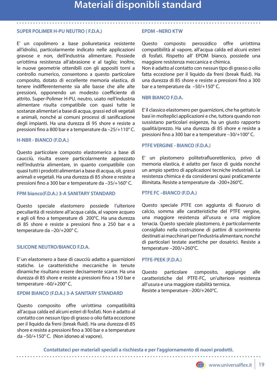 Possiede un ottima resistenza all abrasione e al taglio; inoltre, le nuove geometrie ottenibili con gli appositi torni a controllo numerico, consentono a questo particolare composito, dotato di