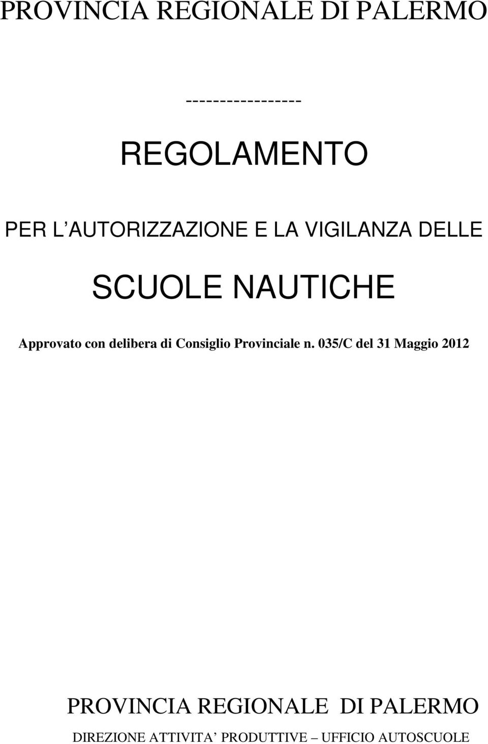 delibera di Consiglio Provinciale n.