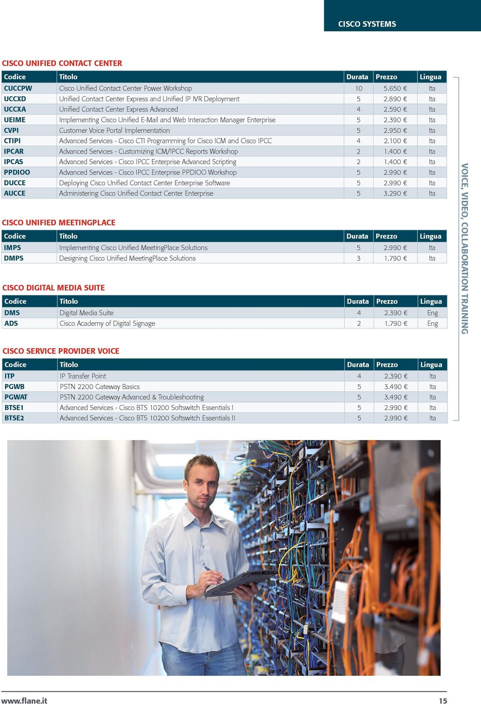 390 Ita CVPI Customer Voice Portal Implementation 5 2.950 Ita CTIPI Advanced Services - Cisco CTI Programming for Cisco ICM and Cisco IPCC 4 2.