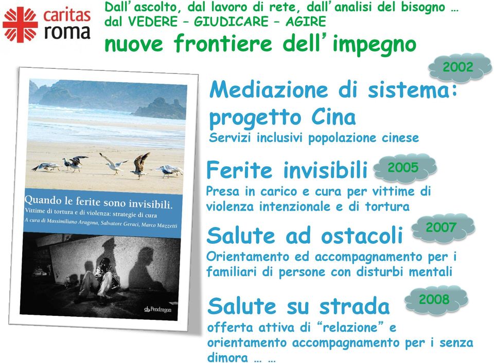 vittime di violenza intenzionale e di tortura Salute ad ostacoli 2007 Orientamento ed accompagnamento per i familiari di