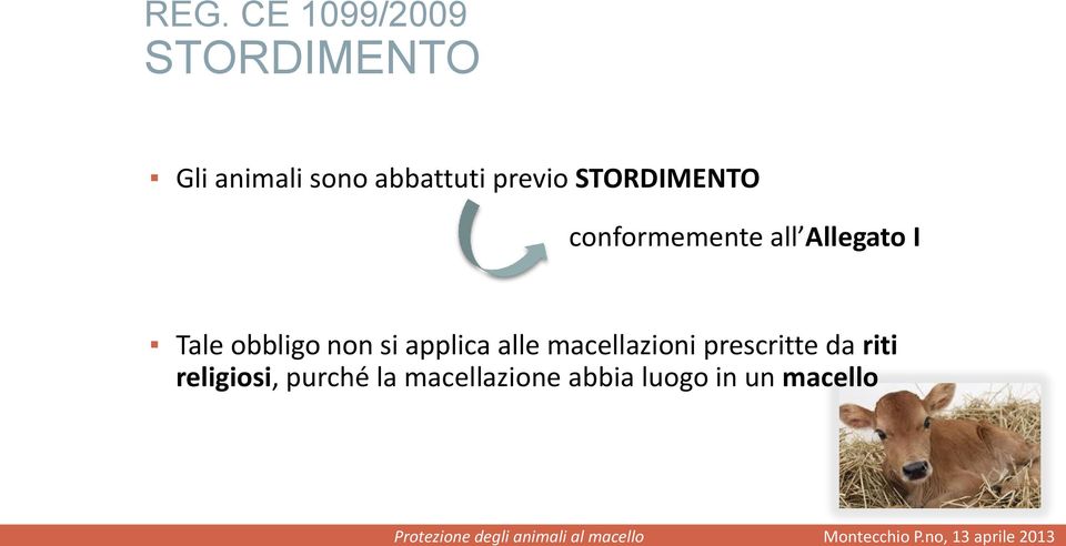 obbligo non si applica alle macellazioni prescritte