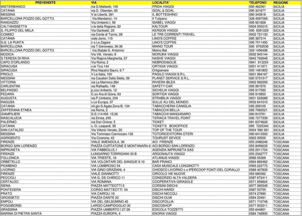 v.le della Regione, 82 KALTOUR 0934 555015 SICILIA S.