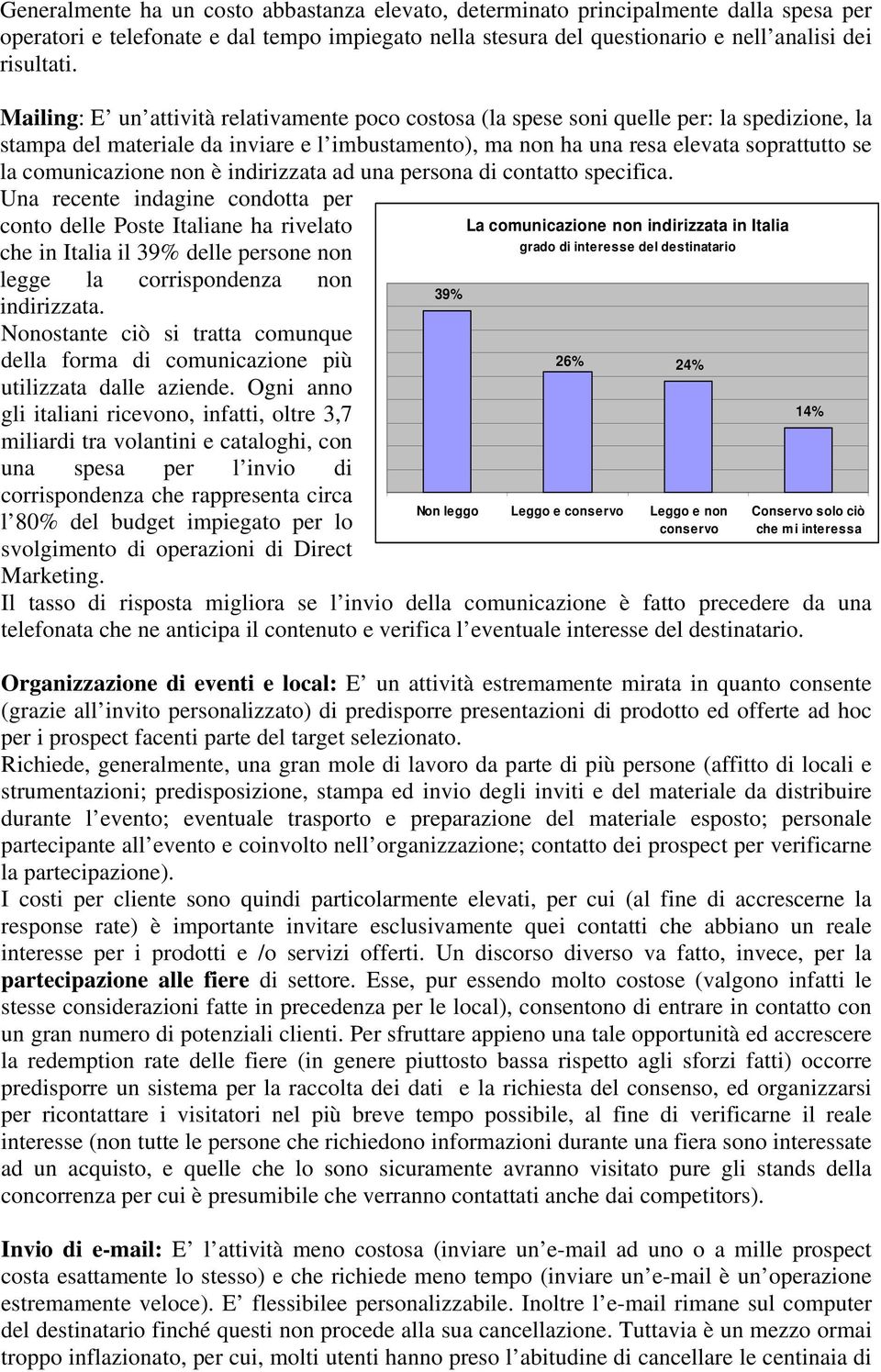 comunicazione non è indirizzata ad una persona di contatto specifica.