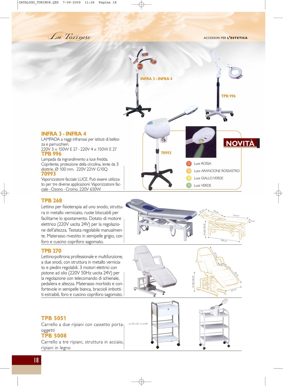 220V 22W G10Q 70993 Vaporizzatore facciale LUCE. Può essere utilizzato per tre diverse applicazioni: Vaporizzatore facciale - Ozono - Cromo.