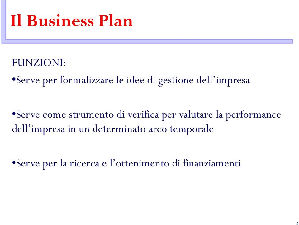 valutare la performance dell impresa in un determinato arco