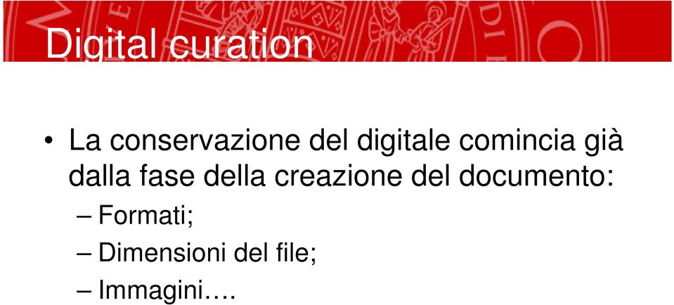 fase della creazione del documento: