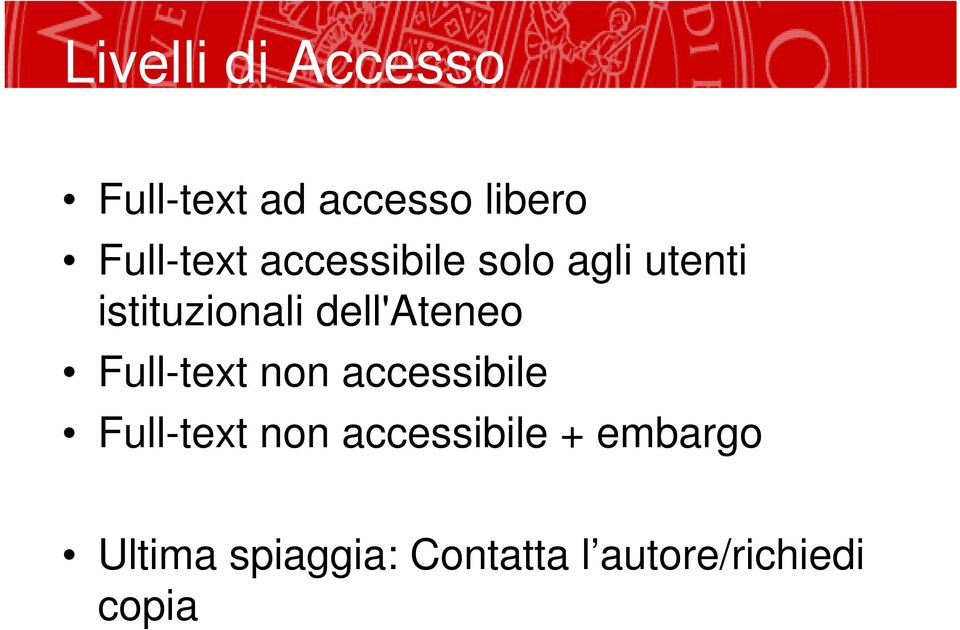 dell'ateneo Full-text non accessibile Full-text non