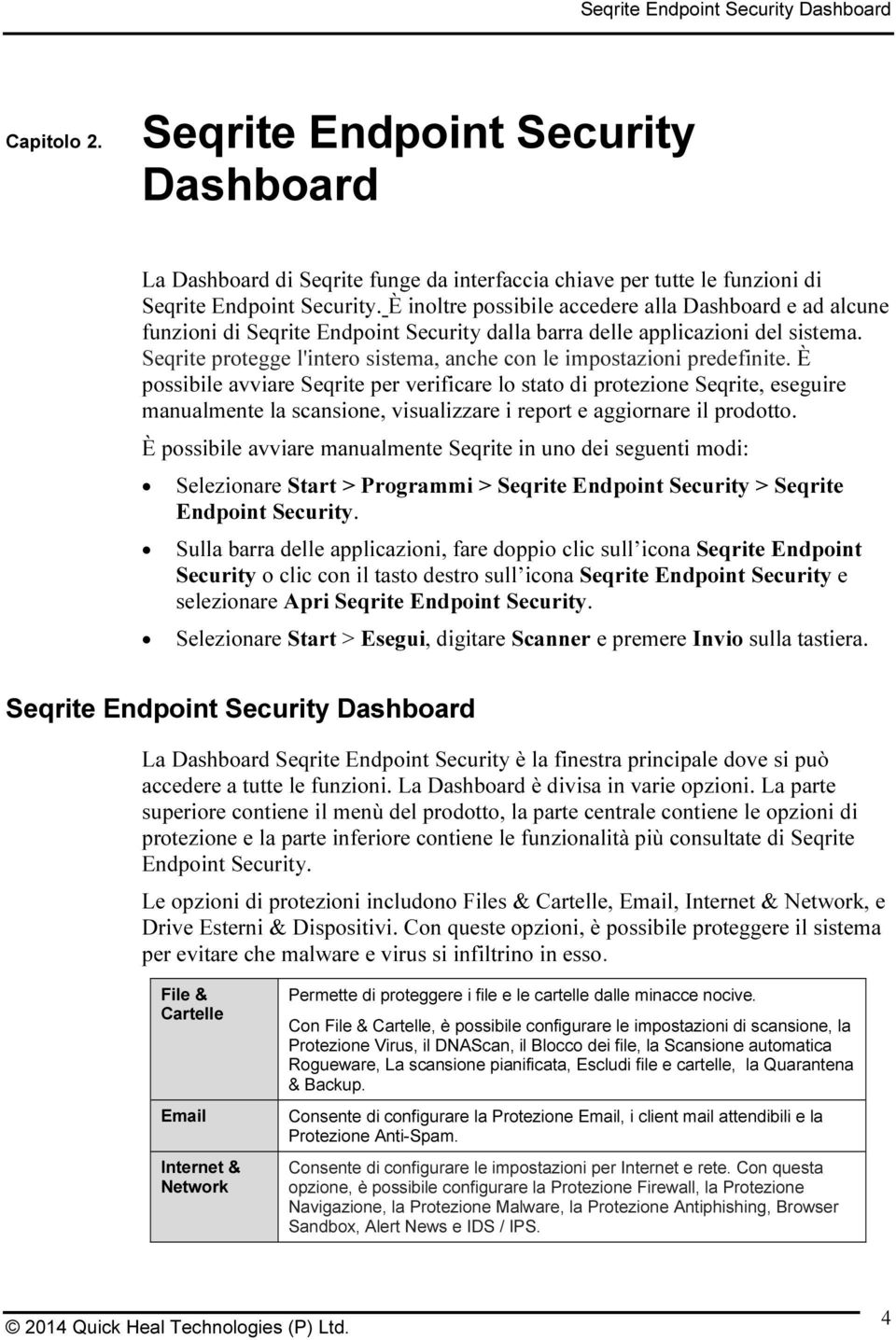 Seqrite protegge l'intero sistema, anche con le impostazioni predefinite.