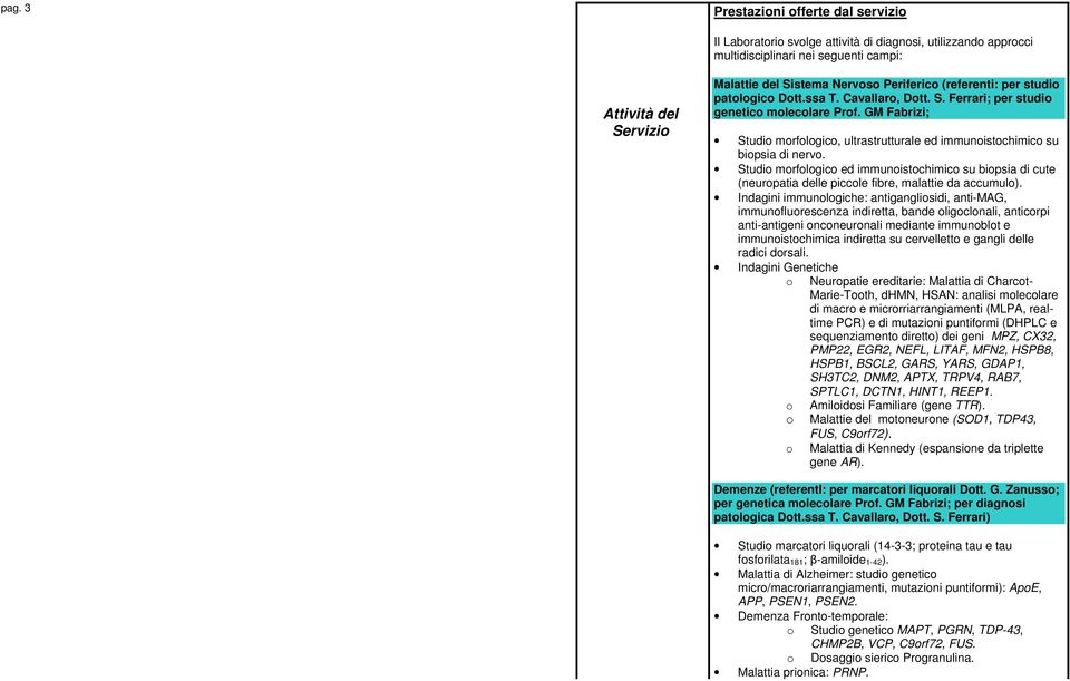 GM Fabrizi; Studio morfologico, ultrastrutturale ed immunoistochimico su biopsia di nervo.