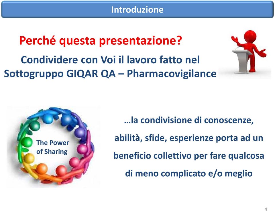 Pharmacovigilance la condivisionedi conoscenze, The Power of Sharing