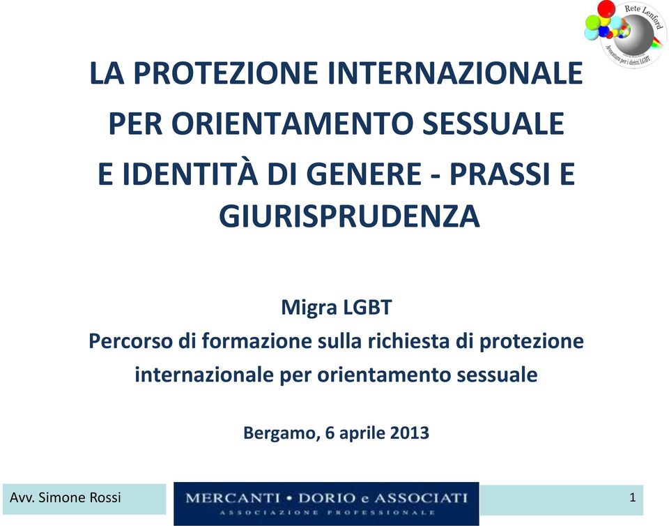 Percorso di formazione sulla richiesta di protezione