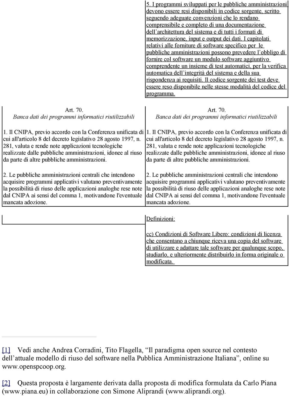 I capitolati relativi alle forniture di software specifico per le pubbliche amministrazioni possono prevedere l obbligo di fornire col software un modulo software aggiuntivo comprendente un insieme