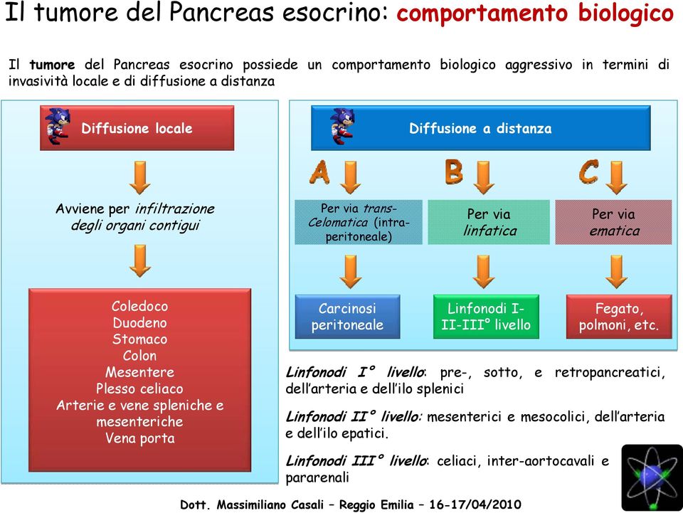 Stomaco Colon Mesentere Plesso celiaco Arterie e vene spleniche e mesenteriche Vena porta Carcinosi peritoneale Linfonodi I- II-III livello Fegato, polmoni, etc.