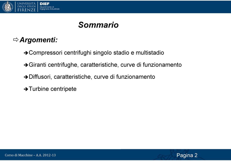 funzionamento Diffusori, aratteristihe, urve di