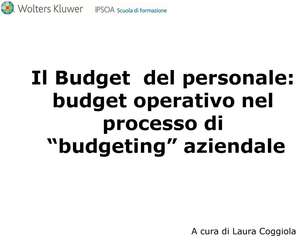 processo di budgeting