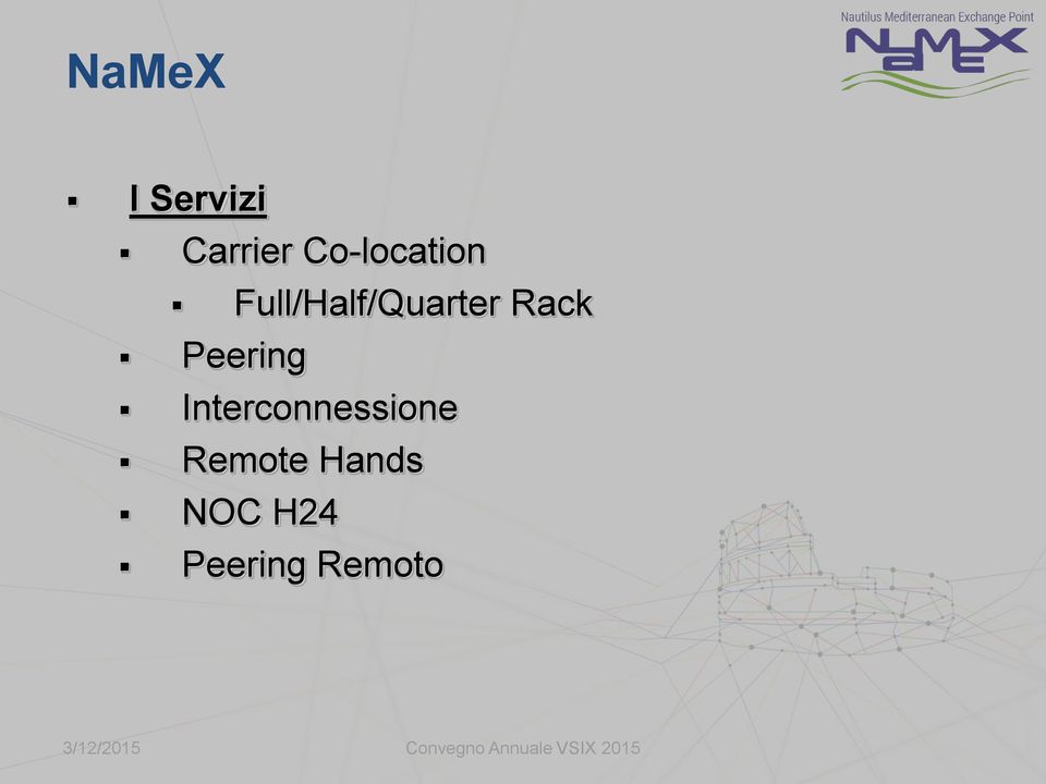 Rack Peering Interconnessione