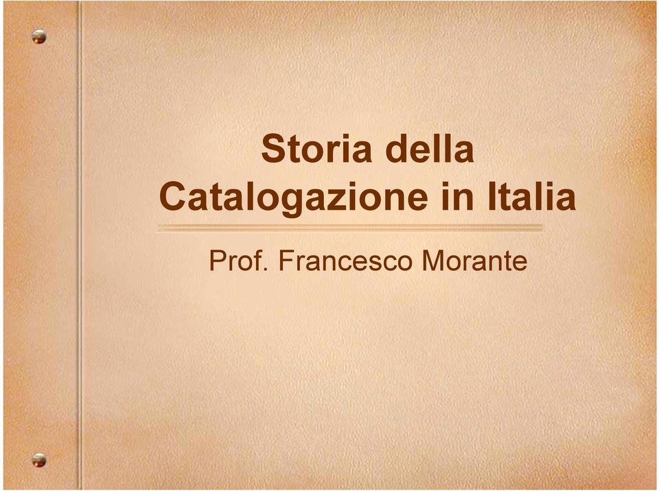 in Italia Prof.