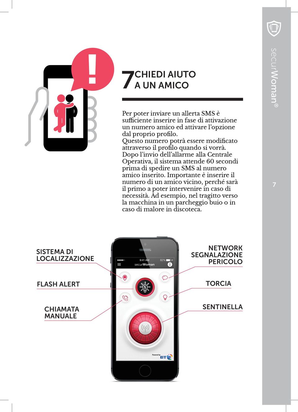 Dopo l invio dell allarme alla Centrale Operativa, il sistema attende 60 secondi prima di spedire un SMS al numero amico inserito.