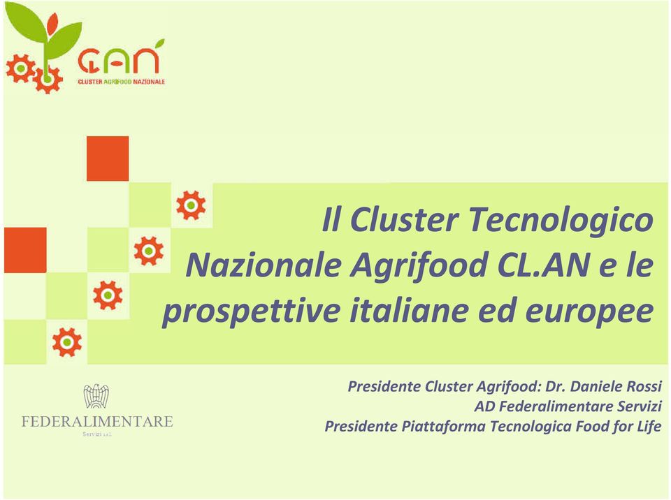 Cluster Agrifood: Dr.