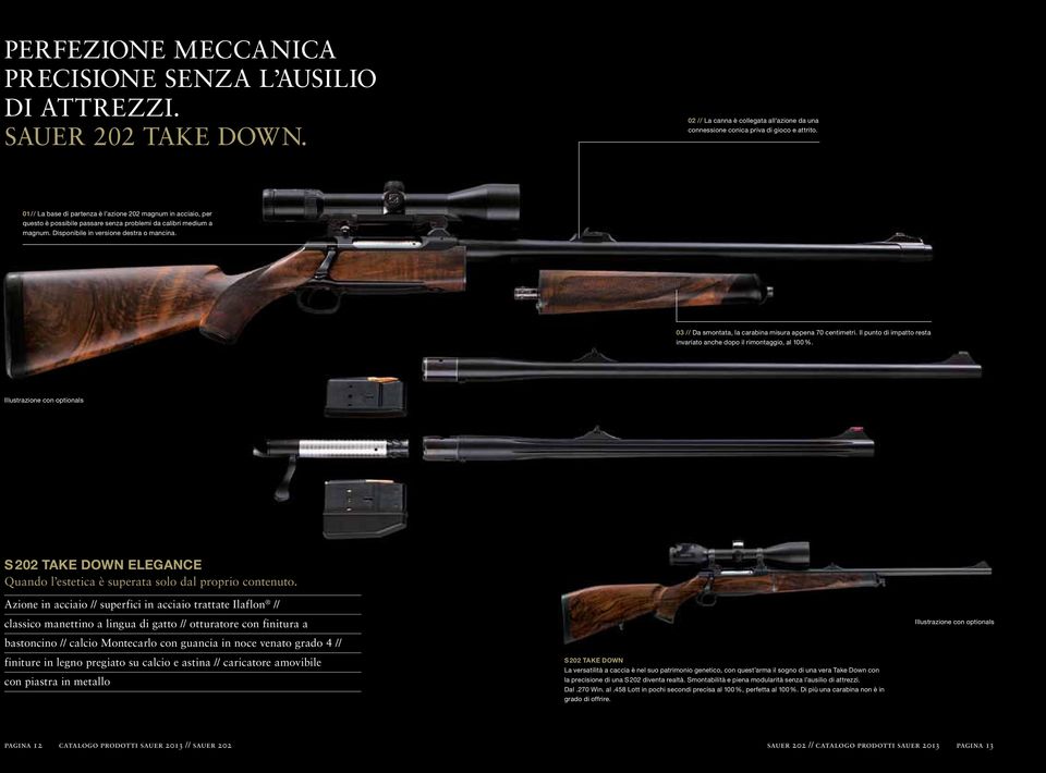 03 // Da smontata, la carabina misura appena 70 centimetri. Il punto di impatto resta invariato anche dopo il rimontaggio, al 100 %.