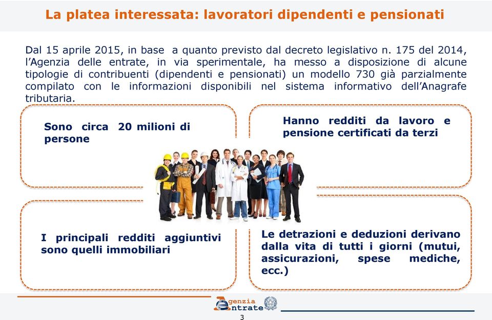 già parzialmente compilato con le informazioni disponibili nel sistema informativo dell Anagrafe tributaria.