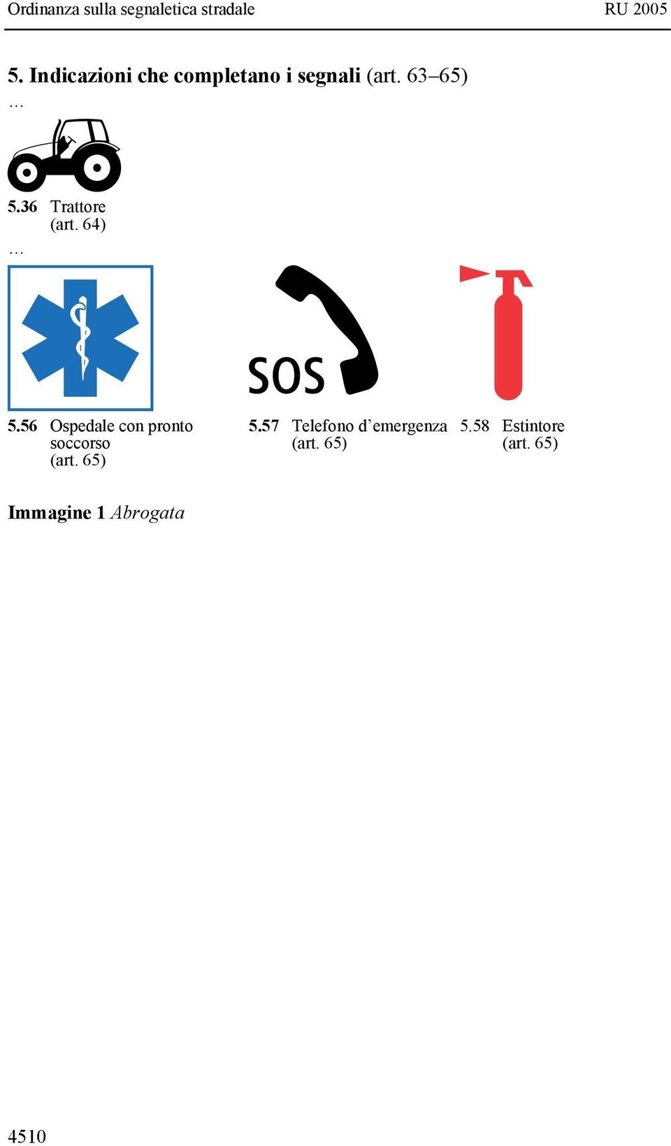 56 Ospedale con pronto soccorso (art. 65) 5.