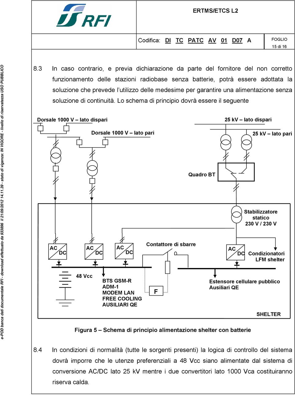 delle medesime per garantire una alimentazione senza soluzione di continuità.