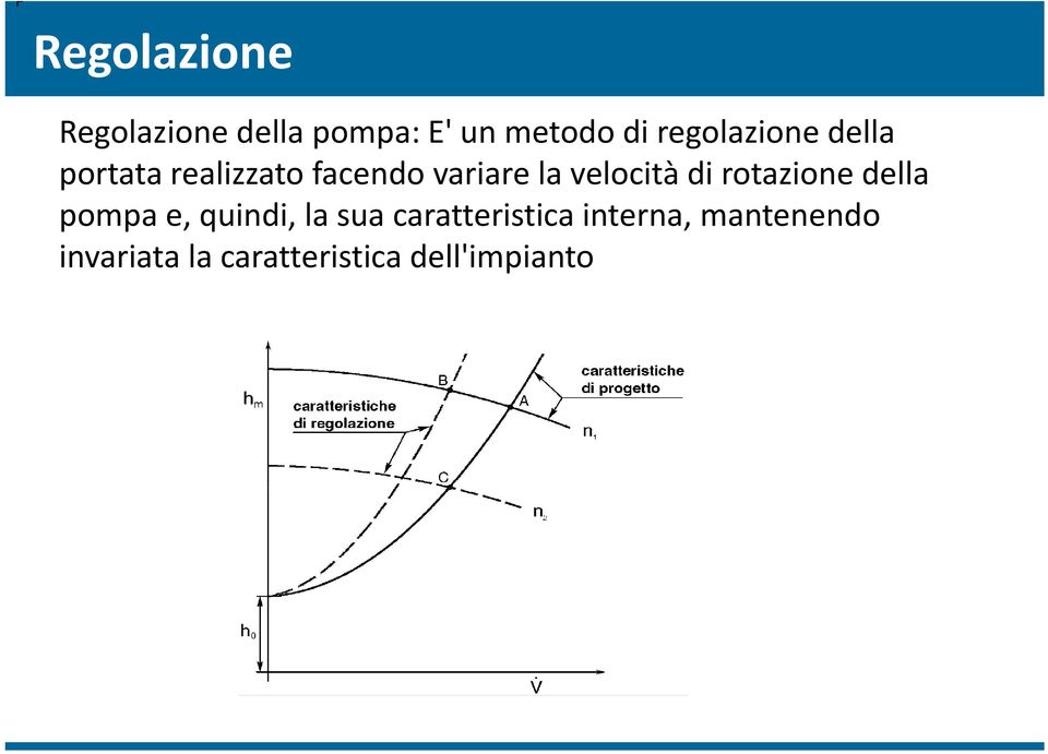 velocità di rotazione della pompa e, quindi, la sua