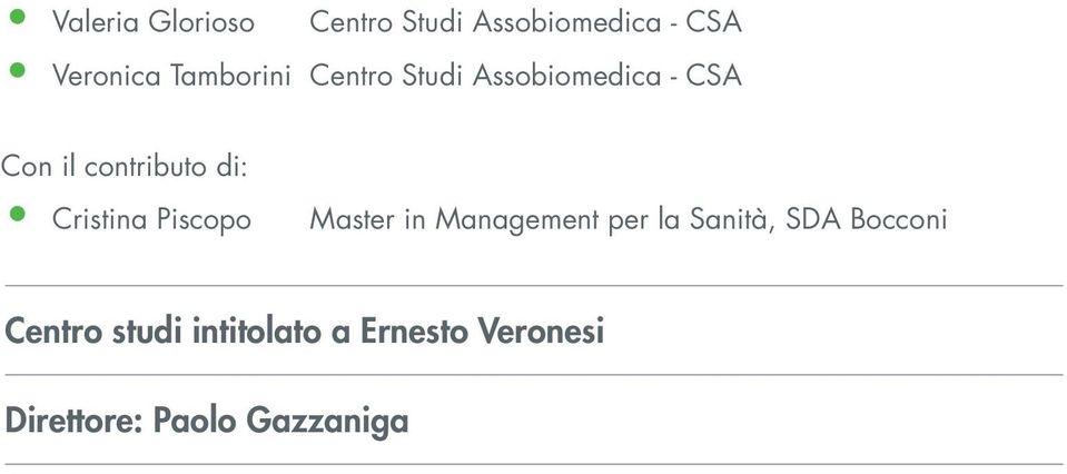 Cristina Piscopo Master in Management per la Sanità, SDA Bocconi