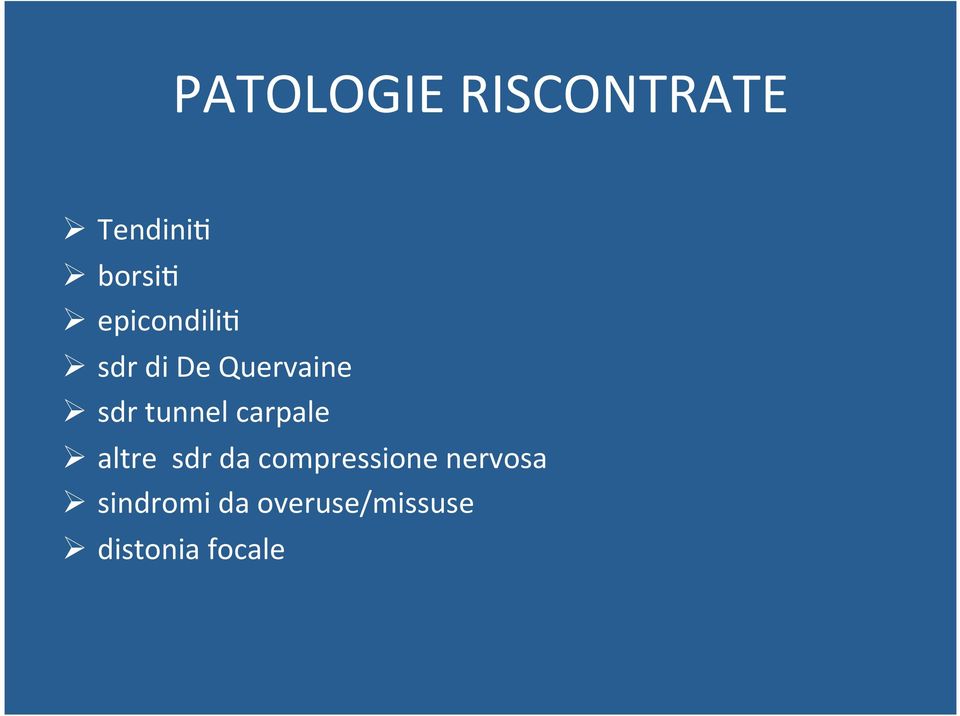 tunnel carpale altre sdr da compressione