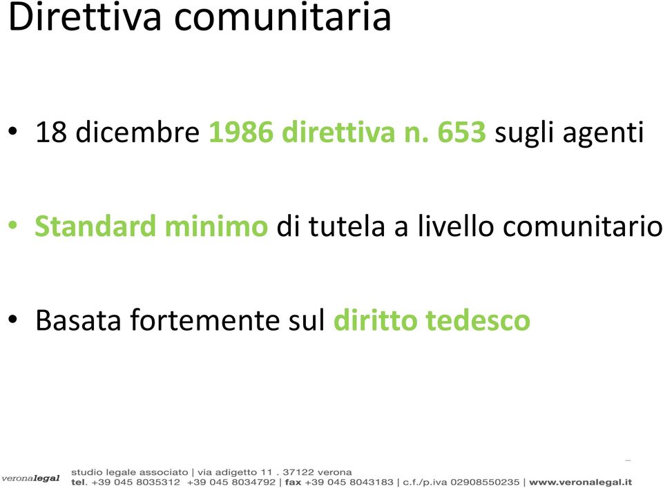 653 sugli agenti Standard minimo di