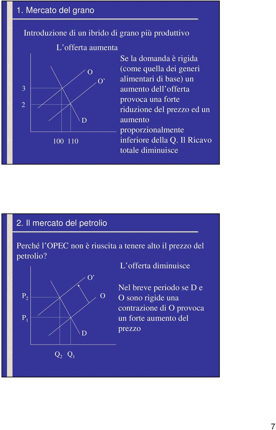 inferiore della. Il Ricavo totale diminuisce 2.