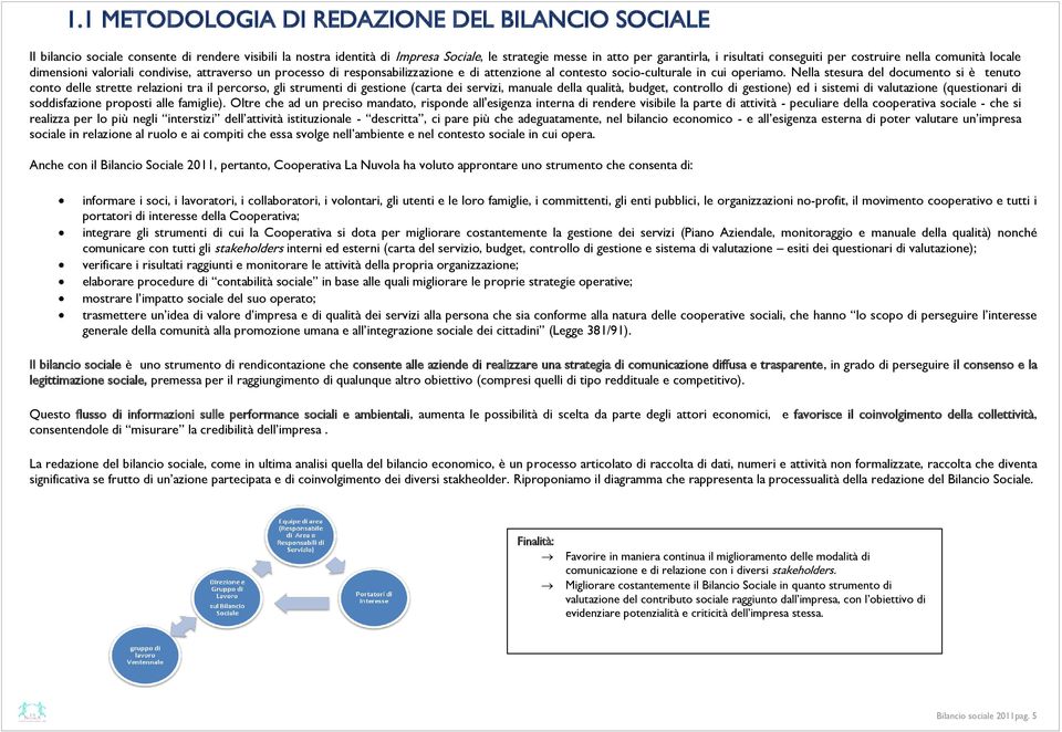 Nella stesura del documento si è tenuto conto delle strette relazioni tra il percorso, gli strumenti di gestione (carta dei servizi, manuale della qualità, budget, controllo di gestione) ed i sistemi