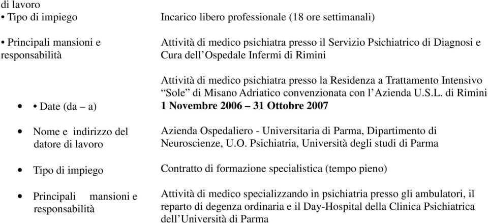 di Rimini 1 Novembre 2006 31 Ot