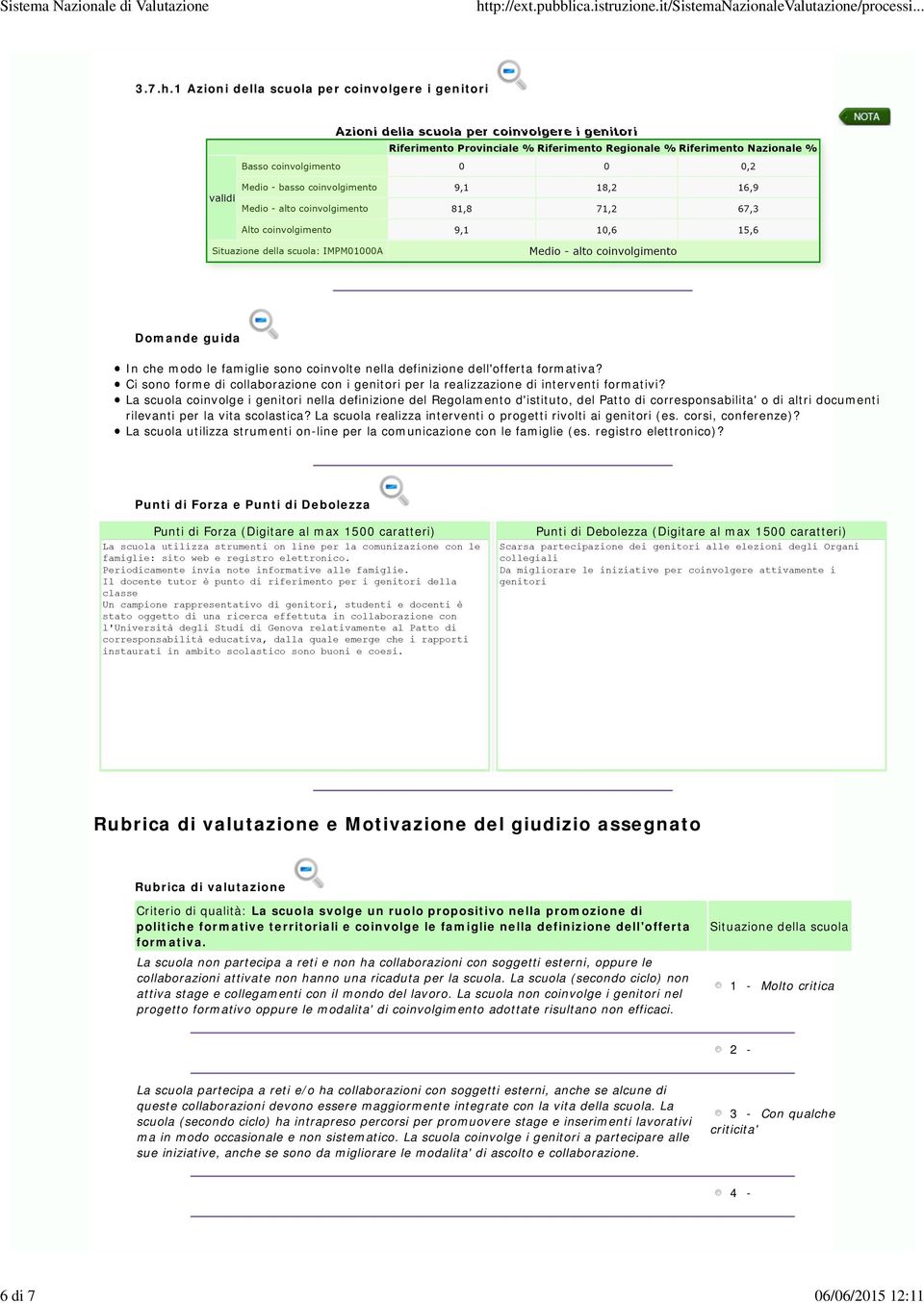 Ci sono forme di collaborazione con i genitori per la realizzazione di interventi formativi?