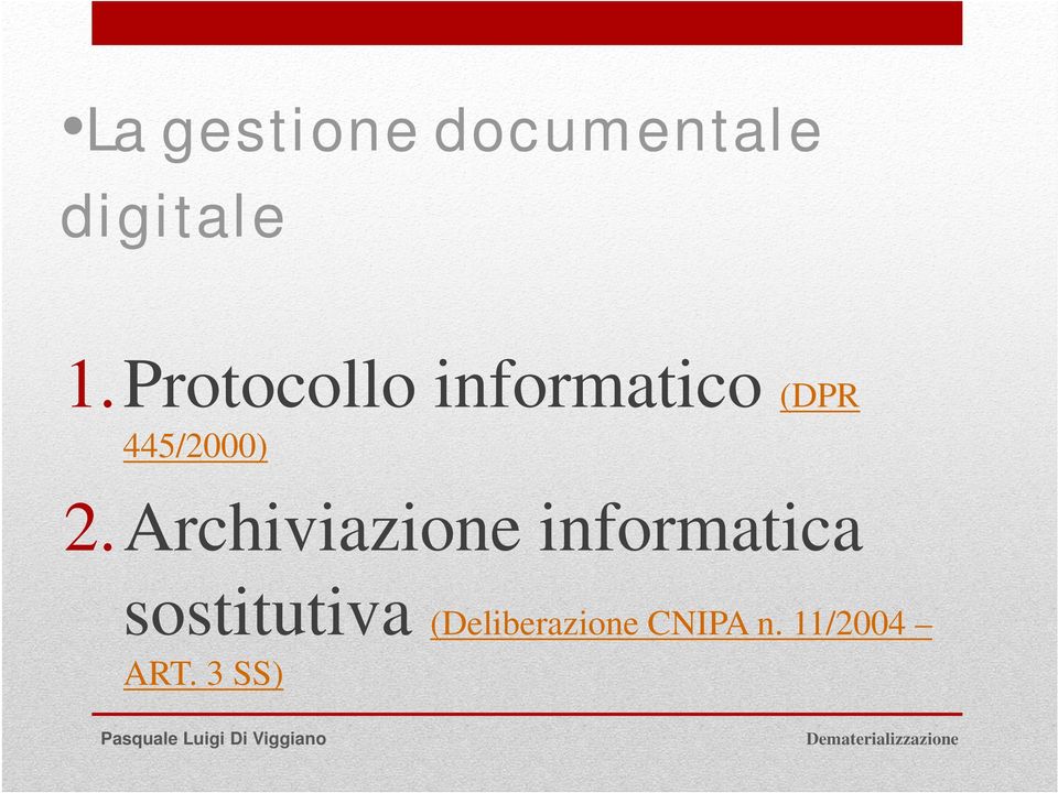 2.Archiviazione informatica