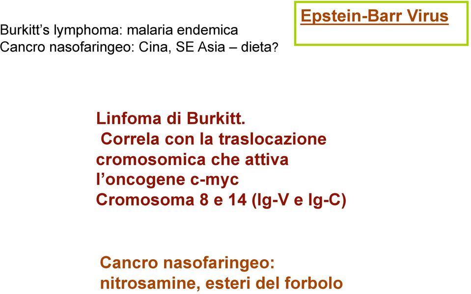 Correla con la traslocazione cromosomica che attiva l oncogene