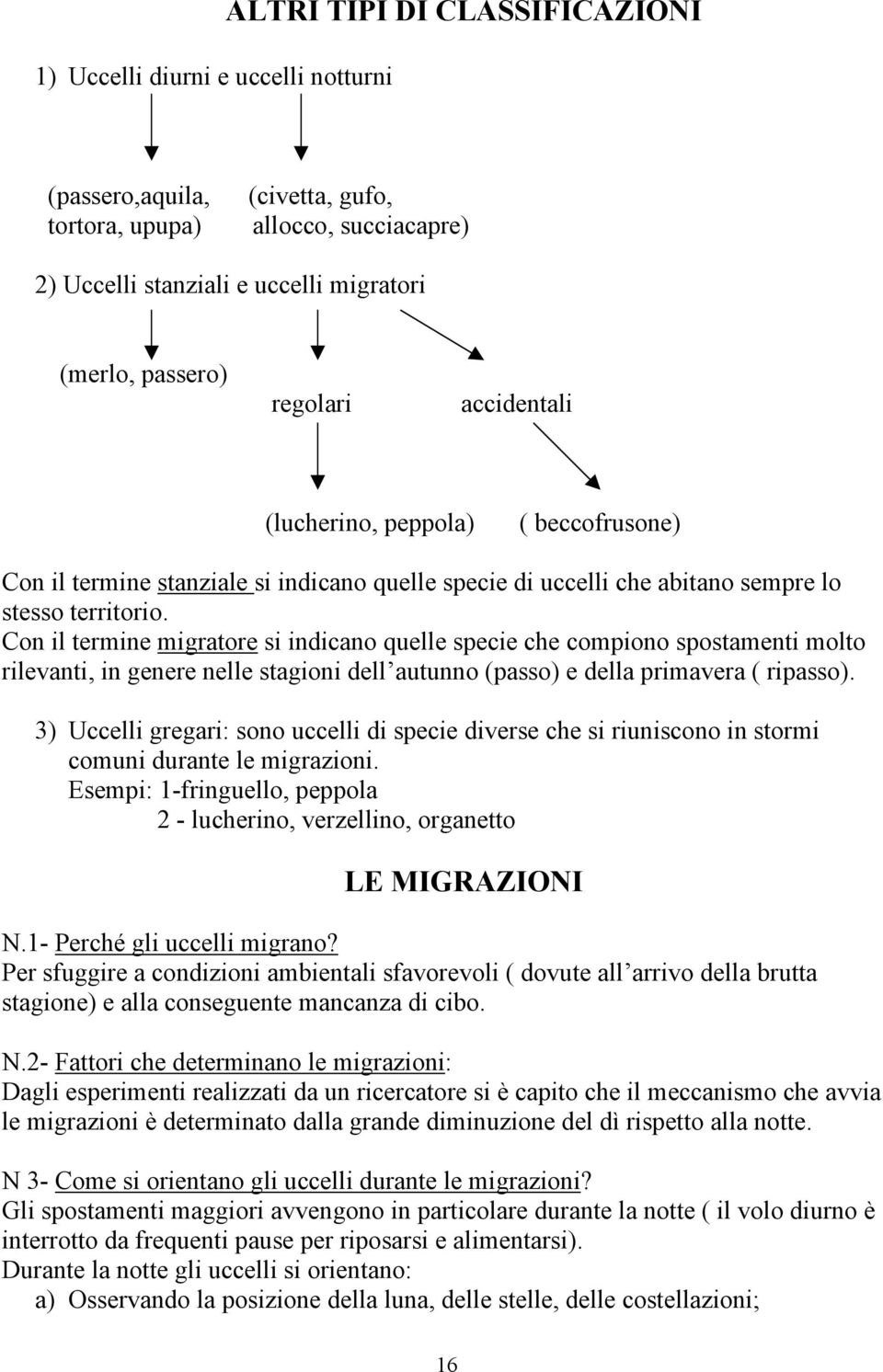 Con il termine migratore si indicano quelle specie che compiono spostamenti molto rilevanti, in genere nelle stagioni dell autunno (passo) e della primavera ( ripasso).